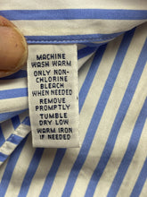 Load image into Gallery viewer, Ralph Lauren Shirt Adult Extra Large Blue White Striped Custom Fit Red Pony Mens