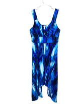 Load image into Gallery viewer, SOMA Dress Womens Extra Large Teal Purple Tank Lagenlook Beachy Spandex Ladies