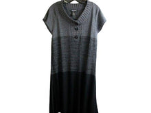 Load image into Gallery viewer, Ashley Stewart Dress Womens 1X Cable Knit Acrylic Colorblock Midi Plus Ladies