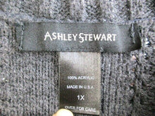 Load image into Gallery viewer, Ashley Stewart Dress Womens 1X Cable Knit Acrylic Colorblock Midi Plus Ladies