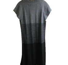 Load image into Gallery viewer, Ashley Stewart Dress Womens 1X Cable Knit Acrylic Colorblock Midi Plus Ladies
