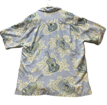 Load image into Gallery viewer, Tommy Bahama Shirt Adult Large AOP Guitar Flower Camp Hawaiian Aloha Silk Mens