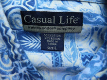 Load image into Gallery viewer, Casual Life Shirt Adult Large Weekender Limited Edition Rayon Hawaiian Mens