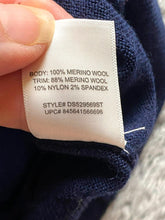 Load image into Gallery viewer, Alan Flusser Vest Adult Medium Navy Blue Merino Wool Nylon Spandex Sweater Mens