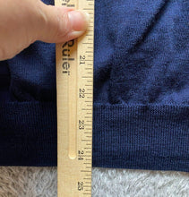 Load image into Gallery viewer, Alan Flusser Vest Adult Medium Navy Blue Merino Wool Nylon Spandex Sweater Mens