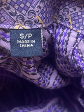 Load image into Gallery viewer, Robert Graham Shirt Adult Small Purple Stripes Flip Cuffs Contrast Casual Mens