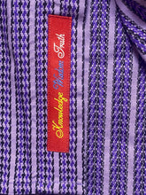 Load image into Gallery viewer, Robert Graham Shirt Adult Small Purple Stripes Flip Cuffs Contrast Casual Mens