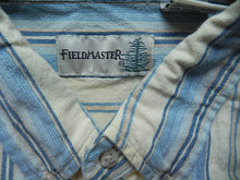 Load image into Gallery viewer, Fieldmaster Shirt Adult Extra Large Button Up Pocket Casual Camp Striped Mens