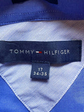 Load image into Gallery viewer, Tommy Hilfiger Shirt Adult 17 34/35 2XL Blue Regular Fit Pocket Casual Dress Men
