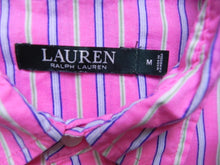 Load image into Gallery viewer, Lauren Ralph Lauren Dress Womens Medium Button Front Striped Shirt Casual Ladies