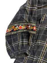 Load image into Gallery viewer, Style & Co Shirt Womens 2X Black Gold Velvet Embroidered Flower Boho Plus Ladies
