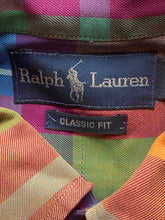 Load image into Gallery viewer, Ralph Lauren Shirt Adult Extra Large Classic Fit Plaid Button Up Pony Rainbow