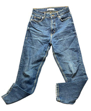 Load image into Gallery viewer, ZARA Jeans Womens 4 (27x27) Blue Denim Tapered Zip Fly 5 Pockets Casual Ladies