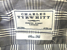 Load image into Gallery viewer, Charles Tyrwhitt Shirt Adult 16.5/34 Large Button Up Slim Fit Plaid Dress Mens