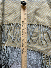 Load image into Gallery viewer, BCBGeneration Poncho Womens OSFM Tan Fringe Argyle Diamond Shawl 1/4 Zip Ladies