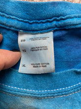 Load image into Gallery viewer, Peace Sign Shirt Adult Extra Large Blue Tie Dye Gatlinburg Streetwear Skater Men