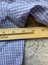 Load image into Gallery viewer, UNTUCKit Shirt Adult Large Blue Pink Grid Checkered Button Up Wrinkle Free Mens