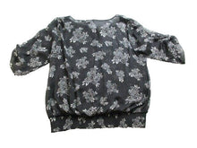 Load image into Gallery viewer, Torrid Shirt Womens 2 2X AOP Floral Ruffle Trim Blouse Semi Sheer Plus Ladies