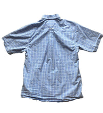 Load image into Gallery viewer, ARIAT Shirt Adult Small Light Blue Plaid Pro Series Mesh Button Up Outdoor Mens