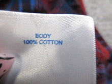 Load image into Gallery viewer, Hurley Shirt Adult Extra Large Red Blue Plaid Flannel Button Up Logo Pocket Mens