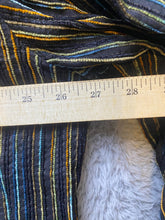 Load image into Gallery viewer, Axis Shirt Adult 2XL Black Funky Rainbow Striped Button Down Silk Rayon Mens