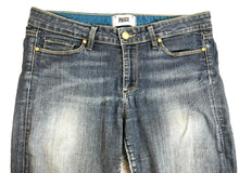 Load image into Gallery viewer, Paige Jeans Womens 30x29.5 Blue Skyline Skinny Tapered Whiskered Stretch Denim