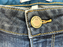 Load image into Gallery viewer, Paige Jeans Womens 30x29.5 Blue Skyline Skinny Tapered Whiskered Stretch Denim