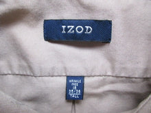 Load image into Gallery viewer, IZOD Shirt Adult 18 35/36 Tall Button Up Wrinkle Free Twill Casual Dress Mens