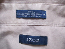 Load image into Gallery viewer, IZOD Shirt Adult 18 35/36 Tall Button Up Wrinkle Free Twill Casual Dress Mens