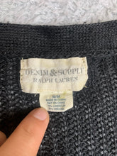 Load image into Gallery viewer, Denim & Supply Ralph Lauren Sweater Womens Medium Black Linen Viscose Cardigan