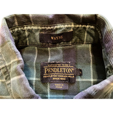 Load image into Gallery viewer, Pendleton Shirt Mens Large Corduroy Wayne Flannel Plaid Button Up Long Sleeve