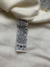 Load image into Gallery viewer, Bob Mackie Sweater Womens Extra Large Cream Gold Cottage Cardigan Wearable Art