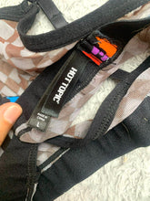 Load image into Gallery viewer, Hot Topic Bralette Womens Large Brown Black Checkered Stay Weird Ladies