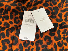 Load image into Gallery viewer, J Jill Shirt Womens Large Brown Black Leopard Square Neck Blouse MSRP $89 NWT