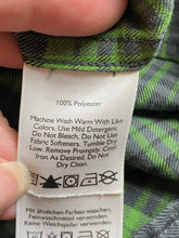 Load image into Gallery viewer, Eddie Bauer Shirt Adult Large Kelly Green Black Plaid Button Up Shacket Mens