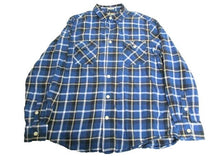 Load image into Gallery viewer, Chaps Denim Shirt Adult Medium Button Up Fitted Long Sleeve Flannel Plaid Mens