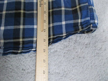 Load image into Gallery viewer, Chaps Denim Shirt Adult Medium Button Up Fitted Long Sleeve Flannel Plaid Mens