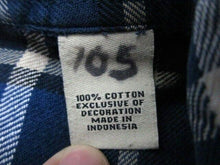 Load image into Gallery viewer, Chaps Denim Shirt Adult Medium Button Up Fitted Long Sleeve Flannel Plaid Mens