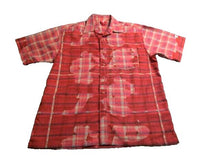 Load image into Gallery viewer, Bay Creek Shirt Adult Large Red Plaid Abstract Button Up Casual Camp Hip Hop Men