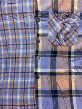 Load image into Gallery viewer, VTG Goouch Shirt Adult Extra Large Purple Plaid Button Up Pocket Rayon Indie Men
