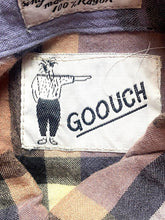 Load image into Gallery viewer, VTG Goouch Shirt Adult Extra Large Purple Plaid Button Up Pocket Rayon Indie Men