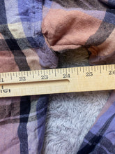Load image into Gallery viewer, VTG Goouch Shirt Adult Extra Large Purple Plaid Button Up Pocket Rayon Indie Men