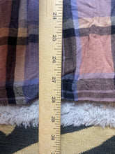 Load image into Gallery viewer, VTG Goouch Shirt Adult Extra Large Purple Plaid Button Up Pocket Rayon Indie Men