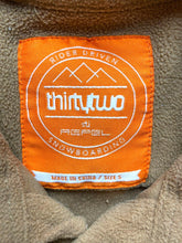 Load image into Gallery viewer, ThirtyTwo Jacket Adult Small Tan Black Snowboarding Elbow Patch Button Up Mens