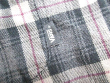 Load image into Gallery viewer, VANS Shirt Adult Large Gray Light Brown Plaid Button Up Flannel Classic Fit Mens