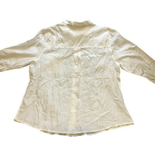 Load image into Gallery viewer, Candace Cameron Bure Shirt Womens Large Linen Blend Button Down Ivory Academia