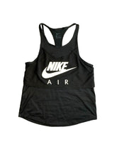 Load image into Gallery viewer, Nike Air Shirt Womens Extra Small Black Center Swoosh Spell Out Tank Dri Fit