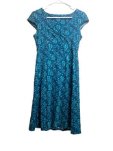 Load image into Gallery viewer, Toad & Co Dress Womens Extra Small Blue Green Rosemarie AOP Boho Flared Spandex