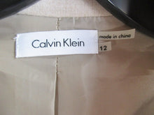 Load image into Gallery viewer, Calvin Klein Dress Womens 12 Large Button Front Sash Belt Cap Sleeve Midi Ladies