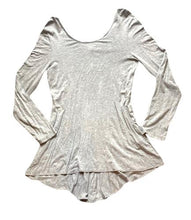 Load image into Gallery viewer, Soft Surroundings Shirt Womens Medium Gray 1/2 Zip Peasant Rayon Spandex Tunic